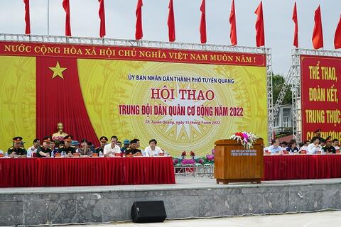 Hội thao Trung đội Dân quân cơ động thành phố Tuyên Quang  năm 2022