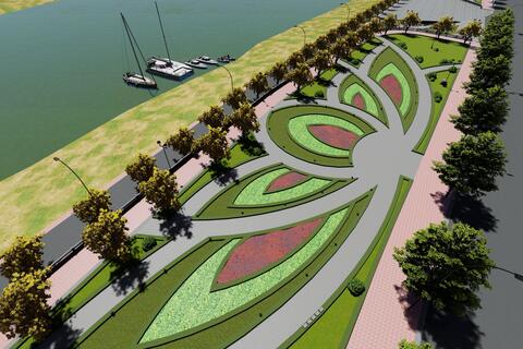 Thành phố Tuyên Quang - Đẩy nhanh tiến độ công trình công viên  cây xanh