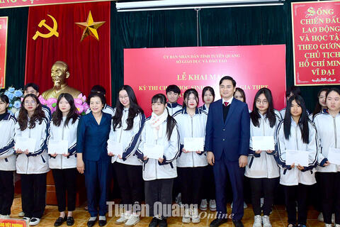 Tuyên Quang có 20 học sinh xuất sắc đạt giải Kỳ thi chọn học sinh giỏi quốc gia THPT