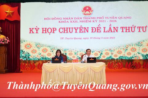 Kỳ họp chuyên đề Hội đồng nhân dân thành phố Tuyên Quang lần thứ 4, nhiệm kỳ 2021-2026