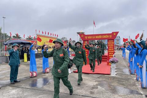 Lễ giao nhận quân thành phố Tuyên Quang năm 2024