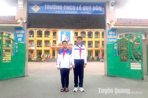 Trường THCS Lê Quý Đôn có 2 học sinh xuất sắc đoạt giải Kỳ thi Olympic Toán TIMO quốc tế