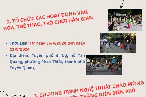 Thành phố Tuyên Quang tổ chức các hoạt động hưởng ứng năm du lịch tỉnh Tuyên Quang năm 2024