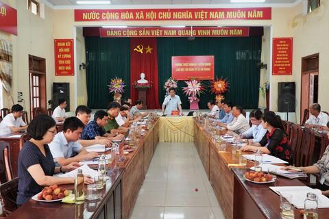 Thường trực Thành ủy làm việc với Đảng ủy xã An Khang