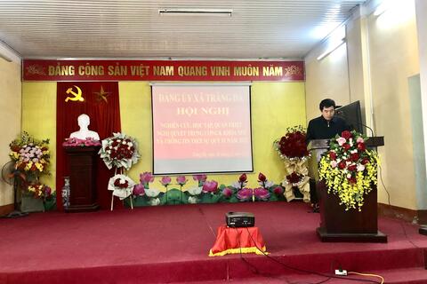 Đảng bộ xã Tràng Đà tổ chức Hội nghị nghiên cứu, học tập, quán triệt nghị quyết TW8, khóa XIII của Đảng