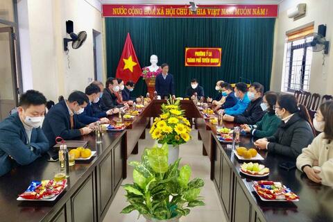 Lãnh đạo thành phố Tuyên Quang kiểm tra, nắm bắt tình hình sau kỳ nghỉ Tết nguyên Đán Nhâm Dần 2022 tại phường Ỷ La.