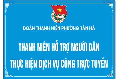 Đoàn phường Tân Hà tích cực tham gia hỗ trợ người dân sử dụng dịch vụ công trực tuyến