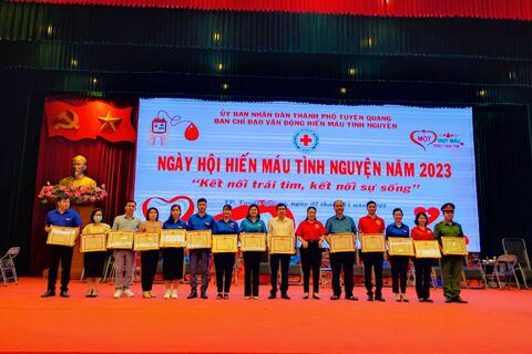 Tuổi trẻ phường Tân Hà hưởng ứng Ngày hội hiến máu tình nguyện năm 2023.